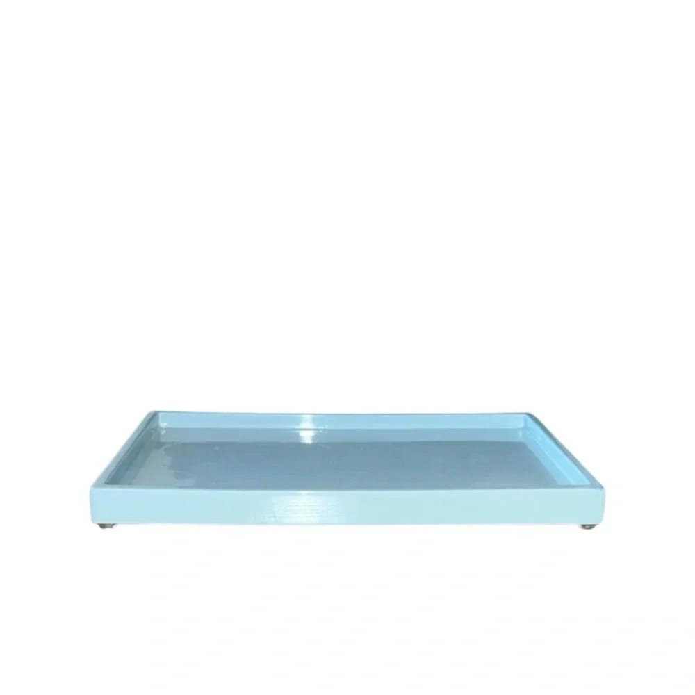 Jonathan Adler Happy‎ Home Light Blue Lacquer Bathroom Vanity Tray